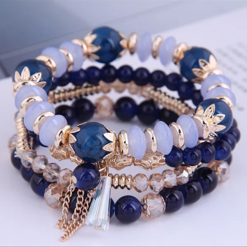 Bohemian multilayered beaded bracelets